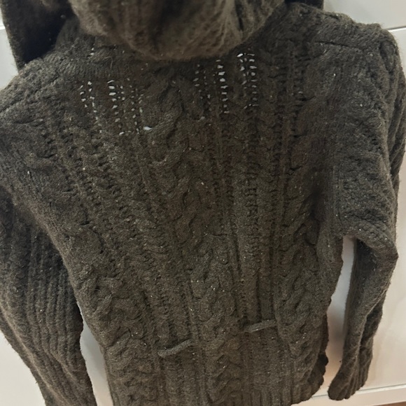 Cambridge Dry Goods 80% Lamb Wool Hooded Sweater - Olive Green Size Medium - Picture 8 of 8